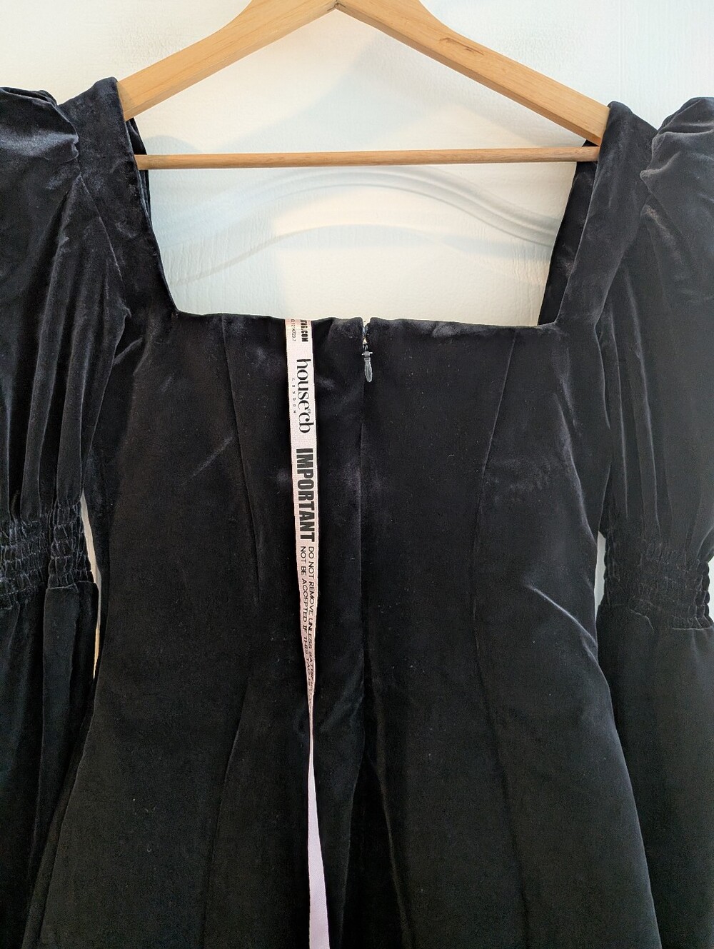 House of CB Azaria Black & Vintage Cream Velvet Mini Dress Size S Fuller Cup NWT - Picture 9 of 15